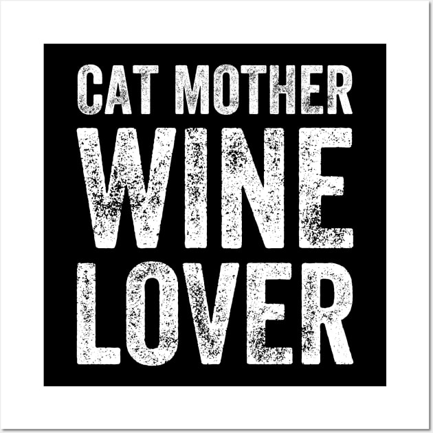 Cat mother wine lover Wall Art by captainmood